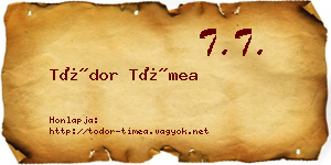 Tódor Tímea névjegykártya