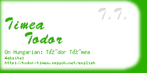 timea todor business card
